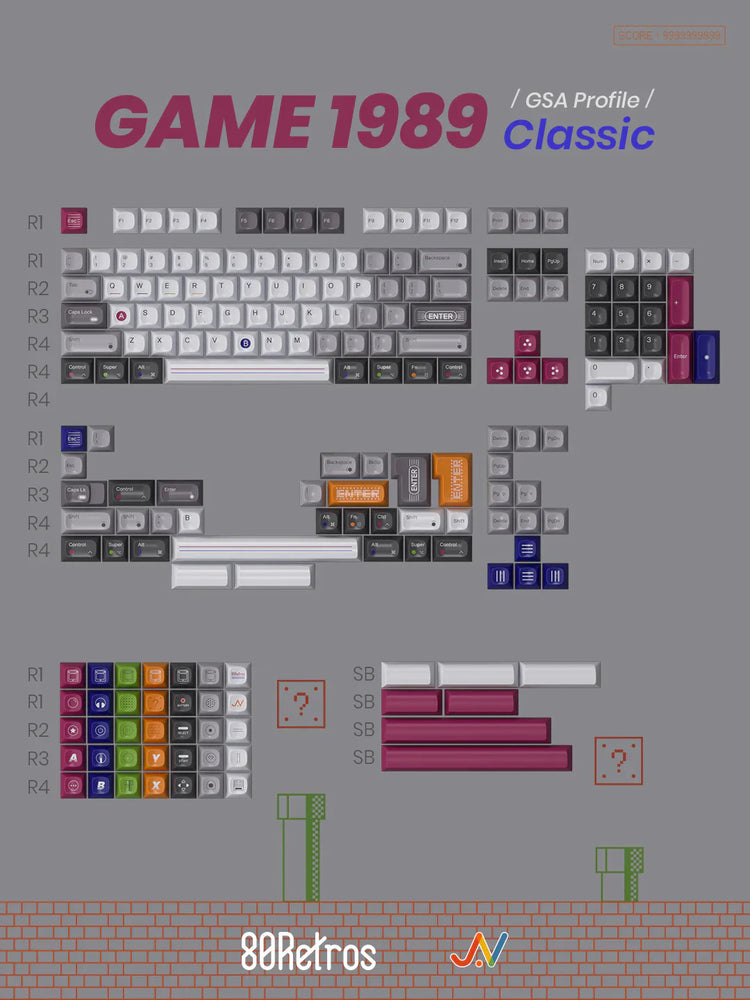 Keycap 80Retros GAME 1989 Classic (Profile GSA)
