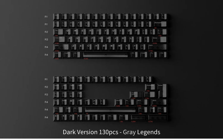 Angry Miao Dark Glacier Keycap Set (131 pieces)