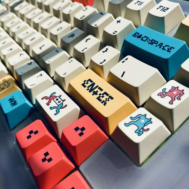 Dancing Cat Keycap Set